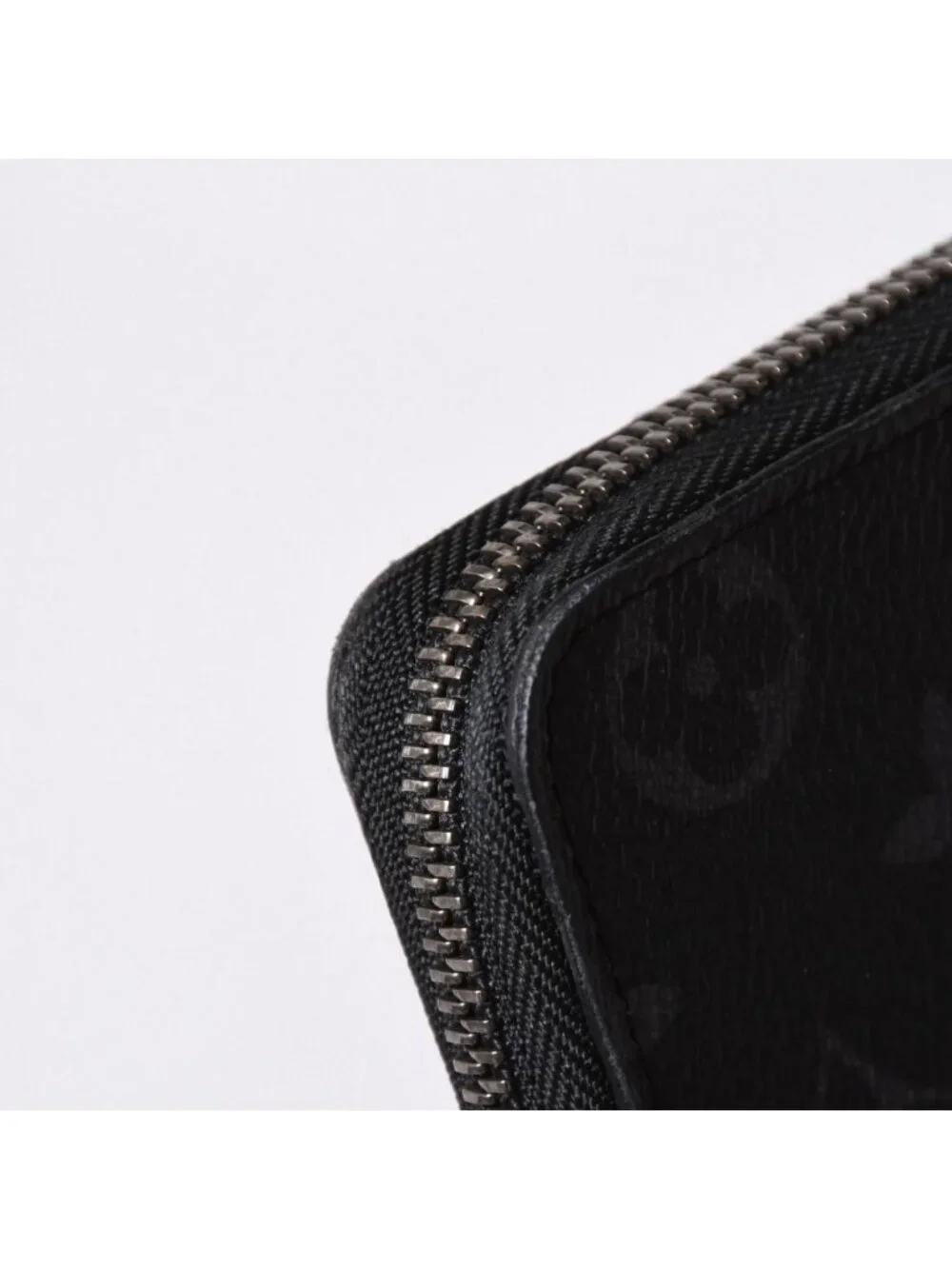 Louis Vuitton Zippy Wallet Vertical Monogram Eclipse Canvas Black Silver